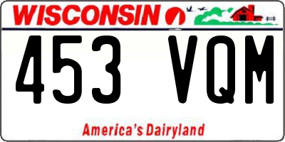 WI license plate 453VQM