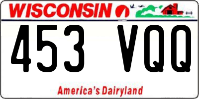 WI license plate 453VQQ