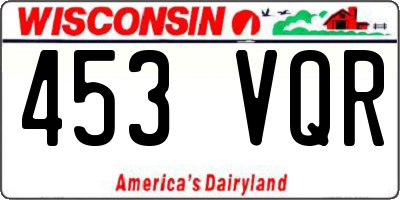 WI license plate 453VQR