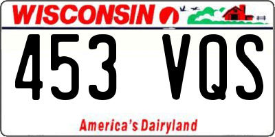 WI license plate 453VQS