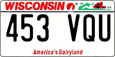 WI license plate 453VQU