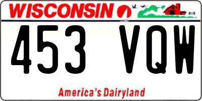 WI license plate 453VQW
