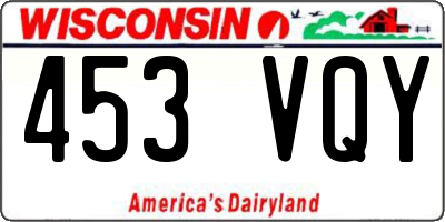 WI license plate 453VQY