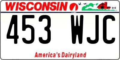 WI license plate 453WJC
