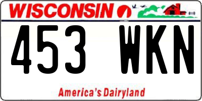 WI license plate 453WKN