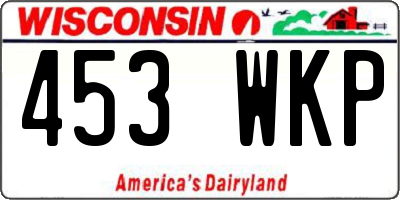WI license plate 453WKP