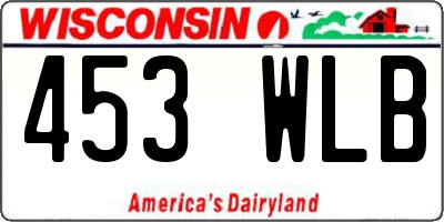 WI license plate 453WLB
