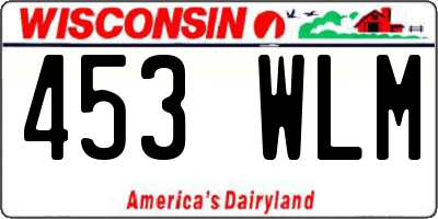WI license plate 453WLM