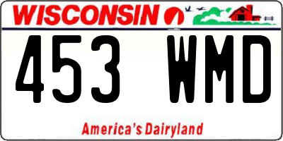 WI license plate 453WMD