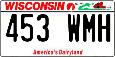 WI license plate 453WMH