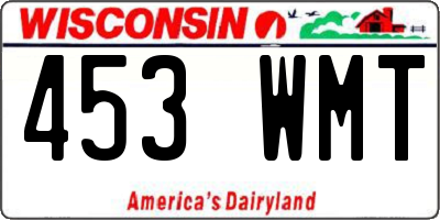WI license plate 453WMT