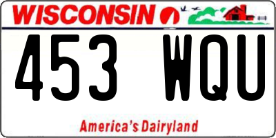 WI license plate 453WQU