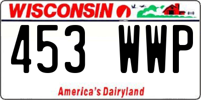 WI license plate 453WWP