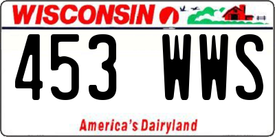 WI license plate 453WWS
