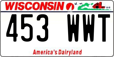 WI license plate 453WWT