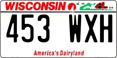 WI license plate 453WXH
