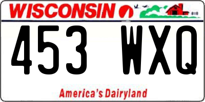WI license plate 453WXQ