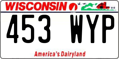 WI license plate 453WYP