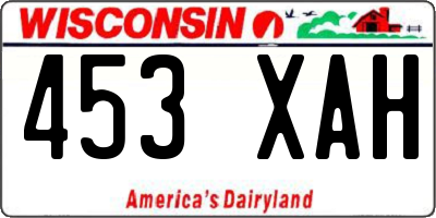 WI license plate 453XAH