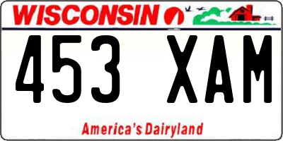WI license plate 453XAM