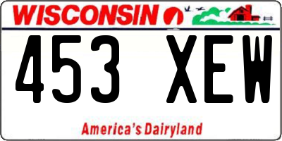 WI license plate 453XEW