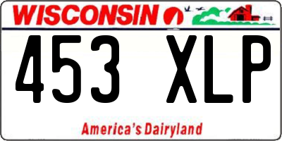 WI license plate 453XLP