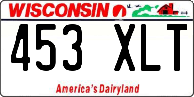 WI license plate 453XLT