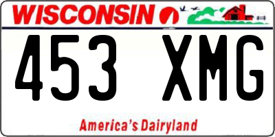 WI license plate 453XMG
