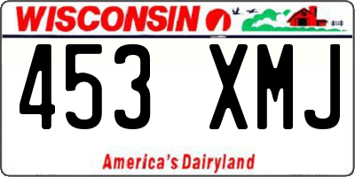 WI license plate 453XMJ