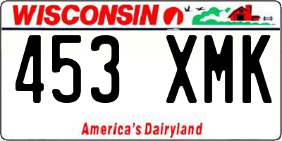 WI license plate 453XMK
