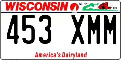 WI license plate 453XMM