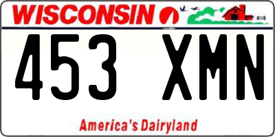 WI license plate 453XMN