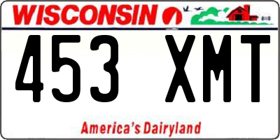 WI license plate 453XMT