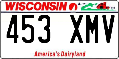 WI license plate 453XMV