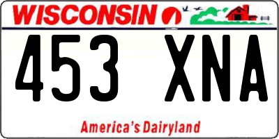 WI license plate 453XNA