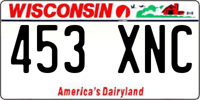 WI license plate 453XNC