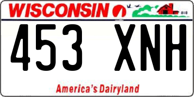 WI license plate 453XNH