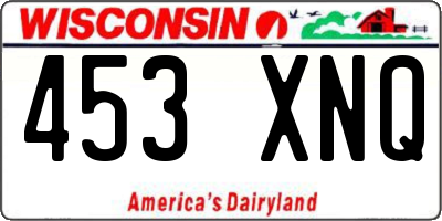 WI license plate 453XNQ