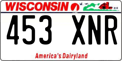 WI license plate 453XNR