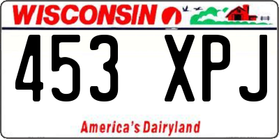 WI license plate 453XPJ