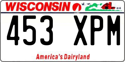 WI license plate 453XPM