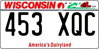 WI license plate 453XQC