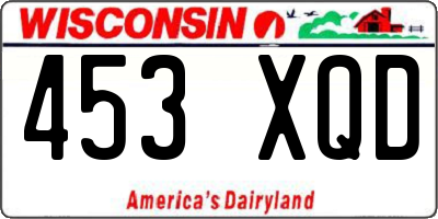 WI license plate 453XQD