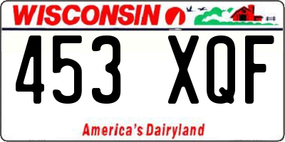 WI license plate 453XQF