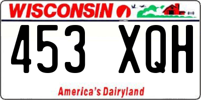 WI license plate 453XQH