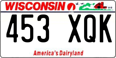 WI license plate 453XQK