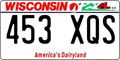 WI license plate 453XQS