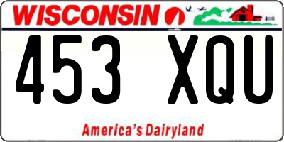WI license plate 453XQU