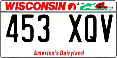 WI license plate 453XQV