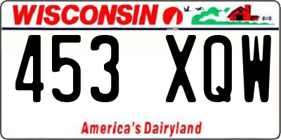 WI license plate 453XQW